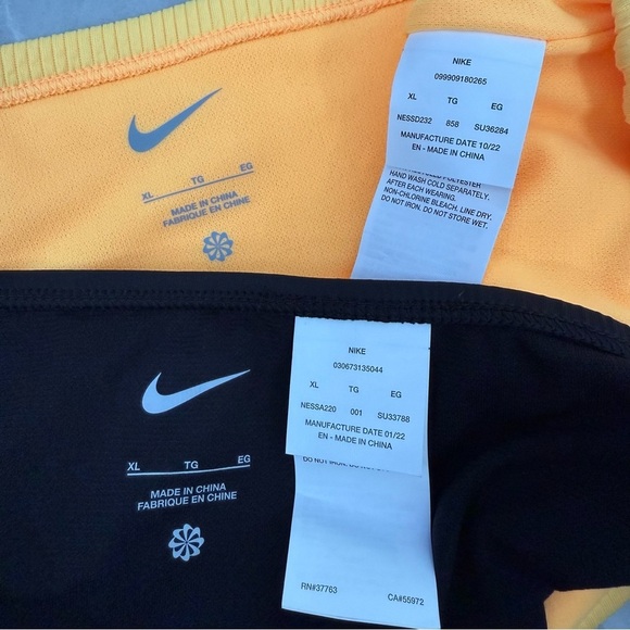 Women’s Nike Swim Ribbed Midkini Bandeau 2 Piece Bikini Swimsuit XL - Picture 10 of 15